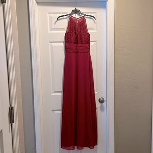 B2 Jasmine Cranberry Bridesmaid Dress